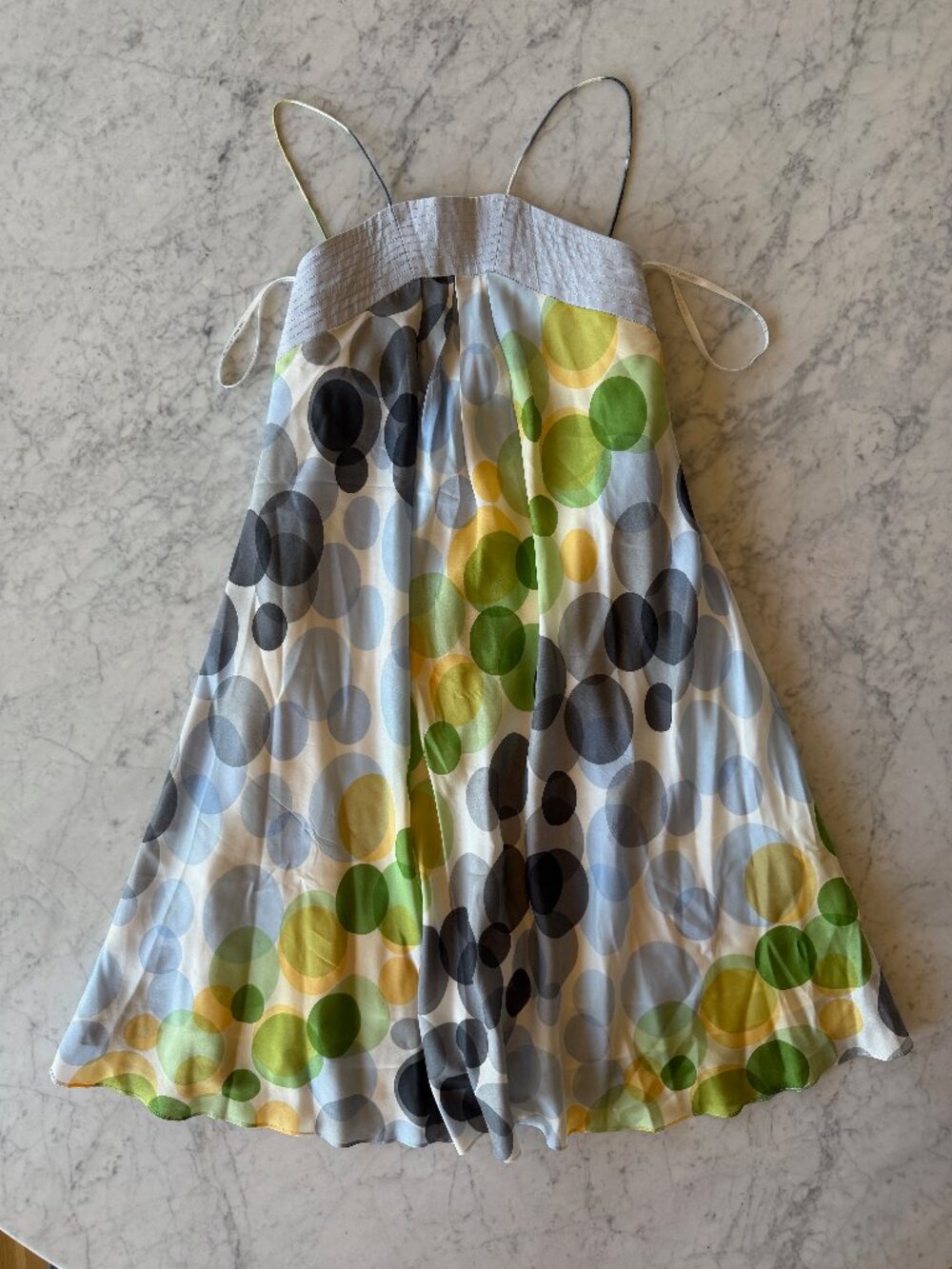 Badgley Mischka 100% Silk Bubble Print Dress